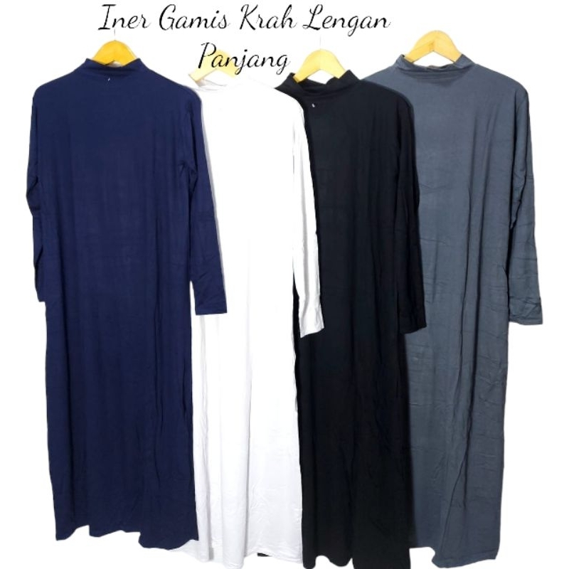 Gamis Lengan Panjang Krah Turtle Inner Lengan Panjang