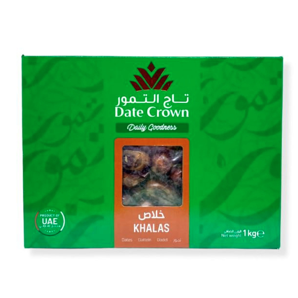 

[NEW EXP DESEMBER 2024] Kurma Date Crown khalas isi 1 kg Kemasan Baru