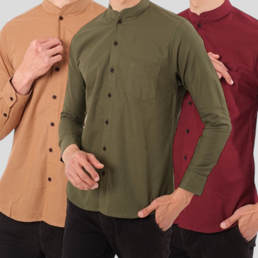 kemeja koko pria kerah shanghai