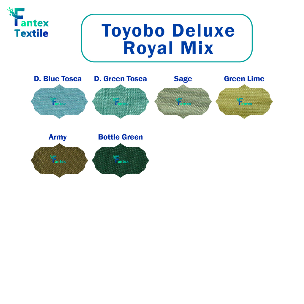 (HARGA PER 50 CM) Kain Toyobo Deluxe Royal Mix RM Premium Katun Cotton per 0,5 m 50 cm 1/2 m meter