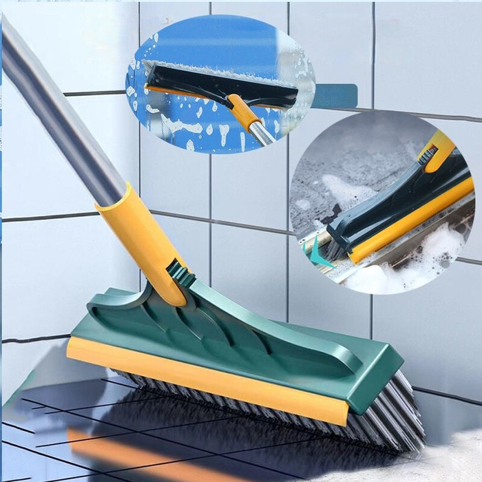 SGMSHOP Berus Sikat Dorong Pembersih Lantai Kamar Mandi Wiper Serok Air 2 In 1