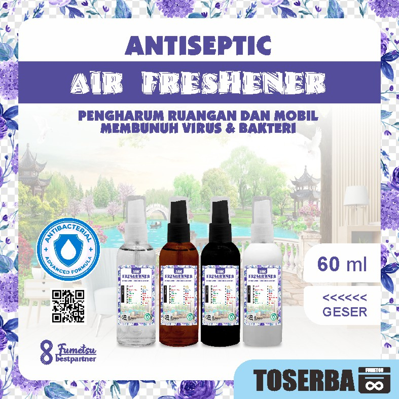 Parfum Pengharum Ruangan Air Freshener Kamar, Toilet, Mobil &amp; Lemari Aroma EDT Kemasan 60ml Spray