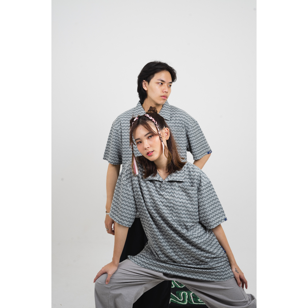 JAVAJONES Oversized Polo Knit Kei Northen Droplet | Kaos Rajut Pria Wanita