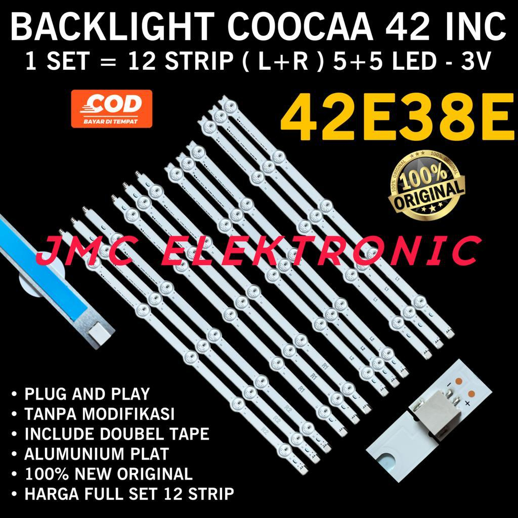 BACKLIGHT TV LED COOCAA 42 INCH 42E38E 42E38 LAMPU LED BL 42 INC 5K 3V