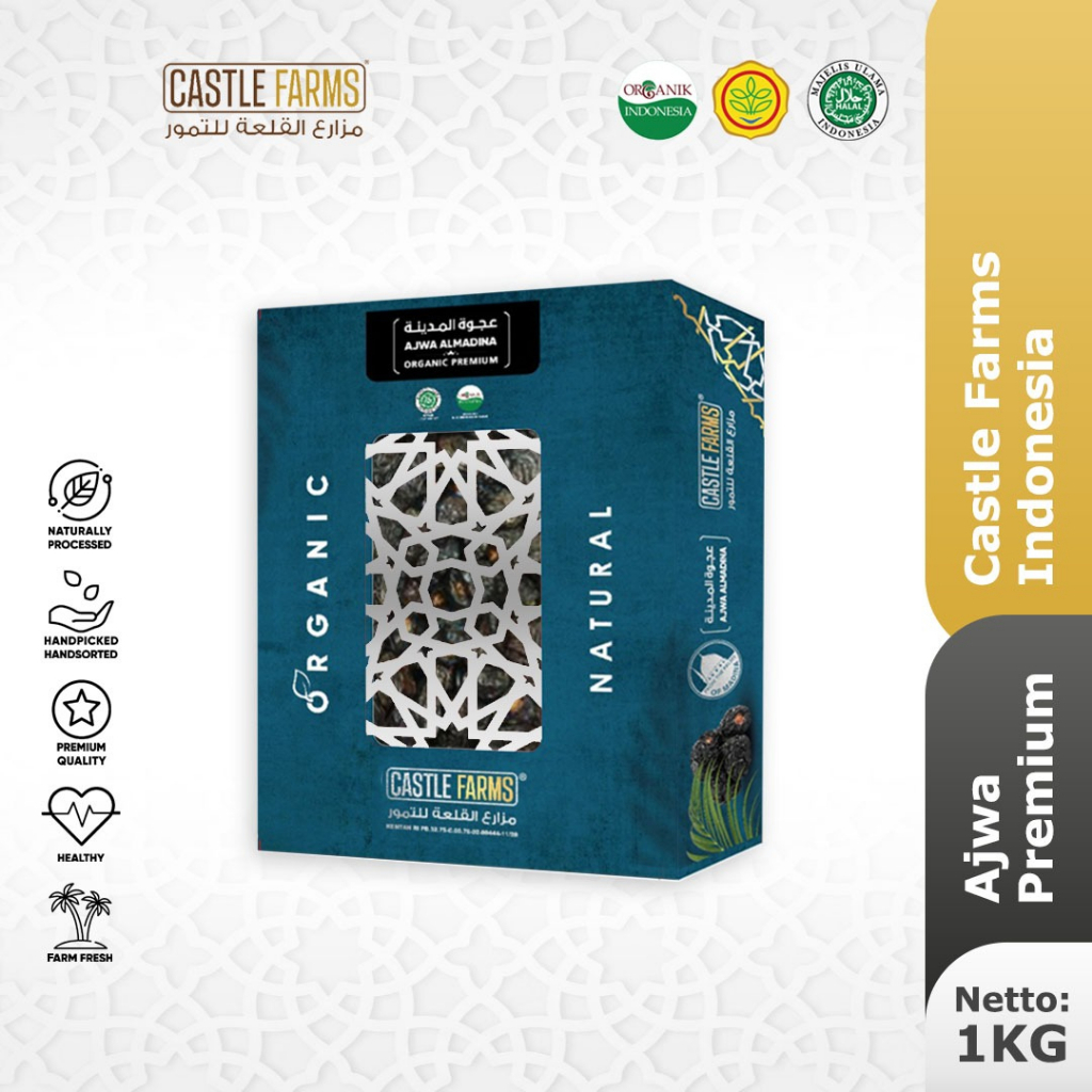 

Kurma Ajwa Organik Premium 1kg Castle Farm ORIGINAL