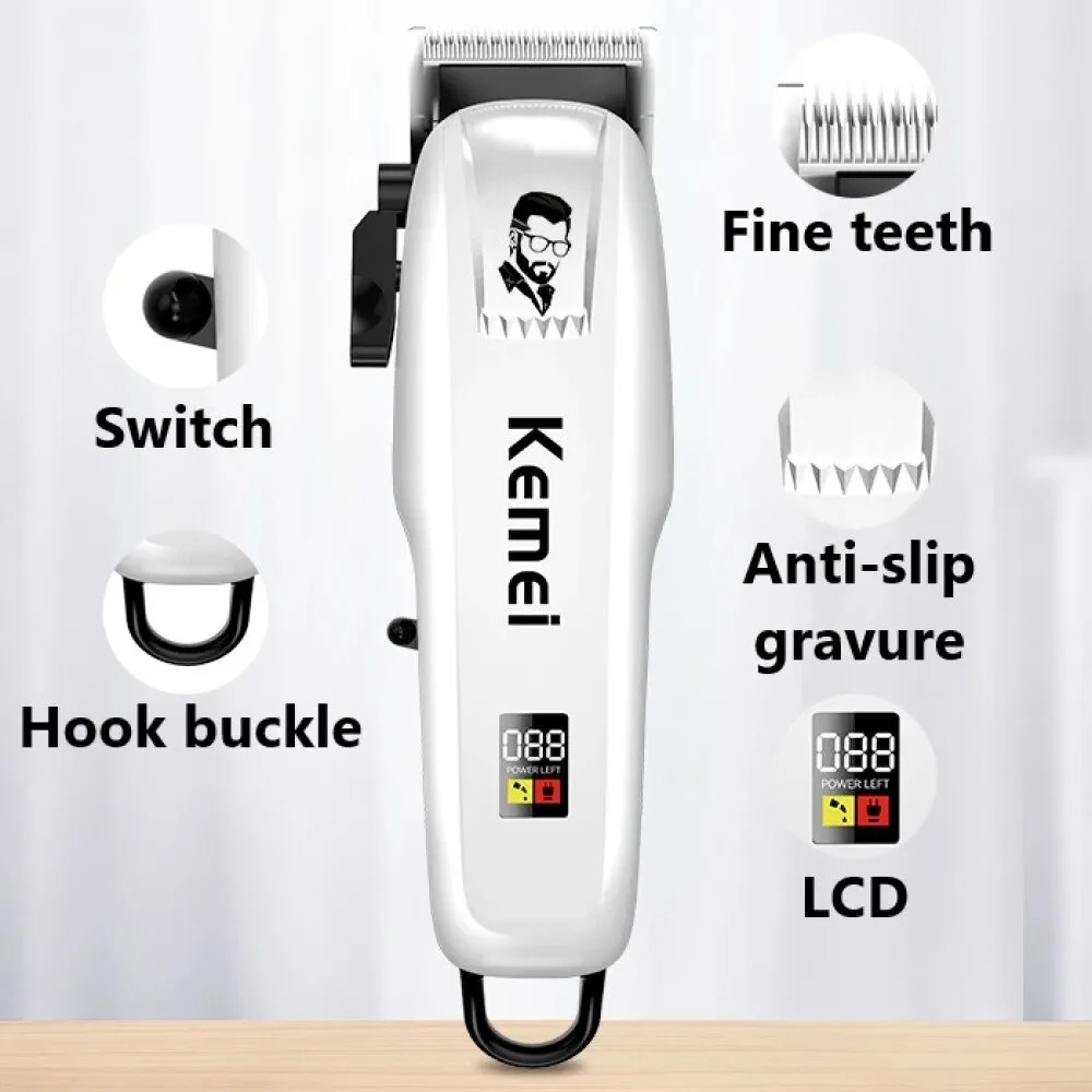 COD Kemei KM PG 809A pencukur rambut pangkas rambut dengan LED display Rechargeable