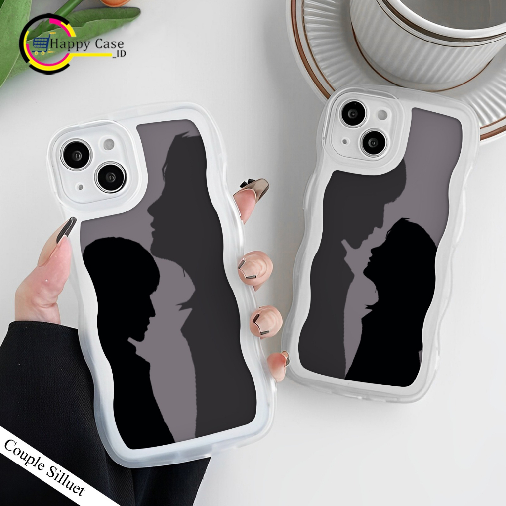 SOFTCASE SILIKON GELOMBANG BENING CUSTOM CUTE COUPLE FOR  A04S A10S A12 A13 A32 A16K A17 A17K A54 A5