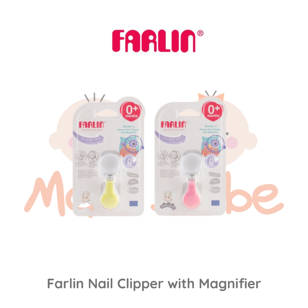 Farlin Deluxe Nail Clipper With Magnifier Gunting Kuku Bayi