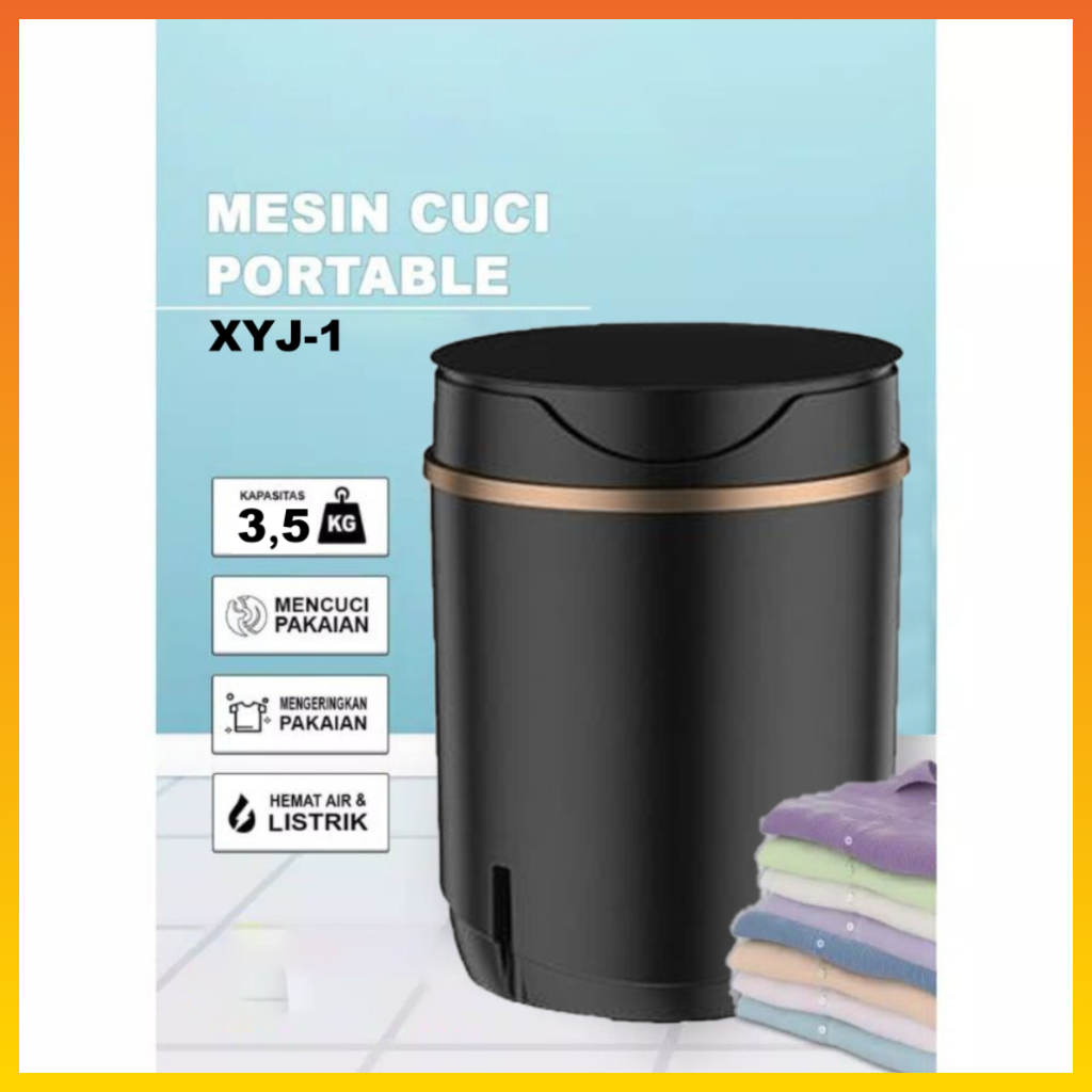 Mesin Cuci Mini Portable 3.5kg mesin Cuci baju celana mesin cuci + pengering serbaguna XYJ-1 WHFURNITURE