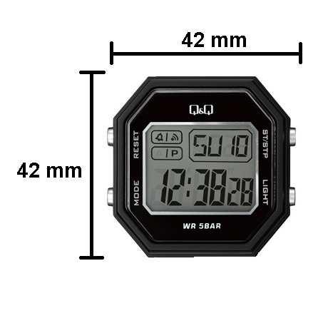 Jam Tangan Pria Stylist Sporty Casual Digital Original Q&amp;Q QnQ QQ M206 M206J Series