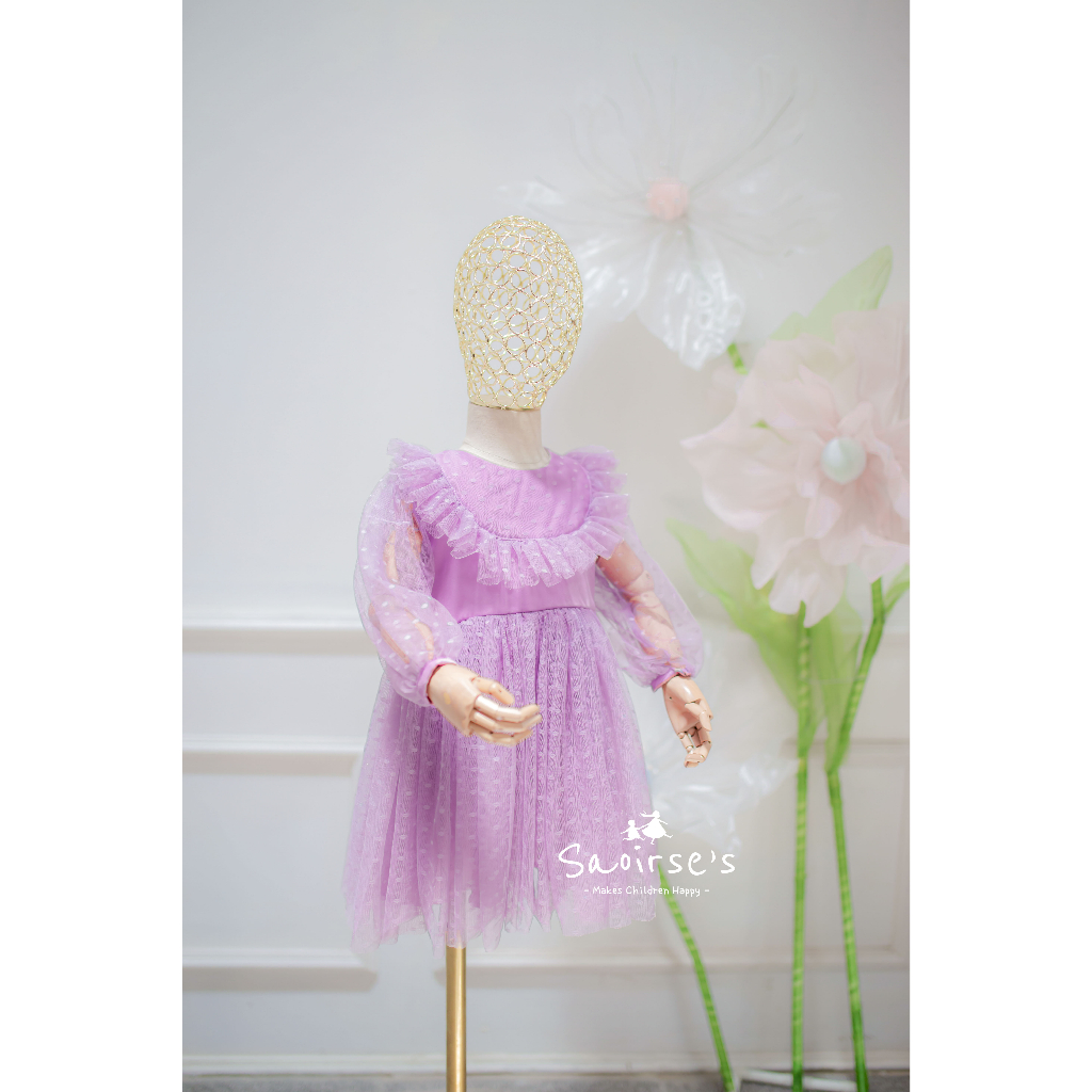 Saoirse's Gempita Dress - Tulle Dot Dress Anak Perempuan