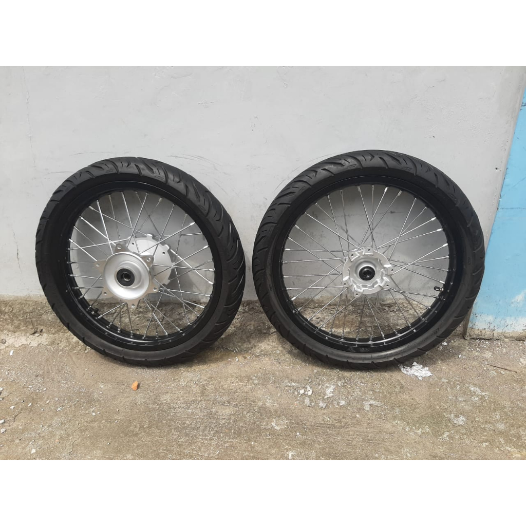 Roda Set Supermoto SEMI CACING Honda CRF 150 Ban Set SUMO Kecil CRF 150 Wheelset SUPERMOTO HONDA CRF