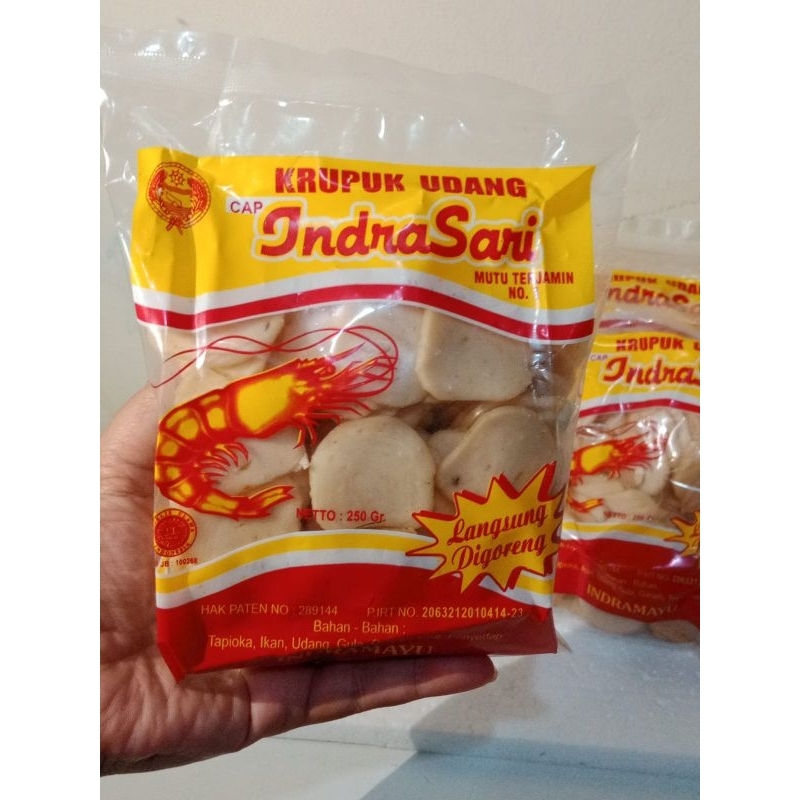 

Kerupuk udang mentah kancing & stik krupuk indrasari 250g