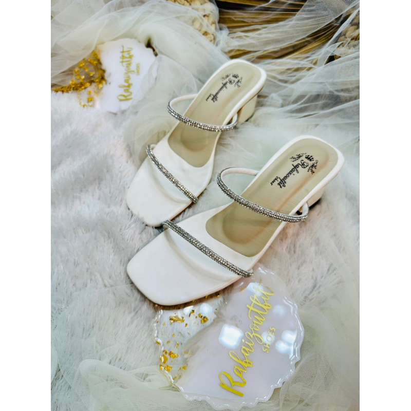 sandal wanita putih monie 5cm chunky