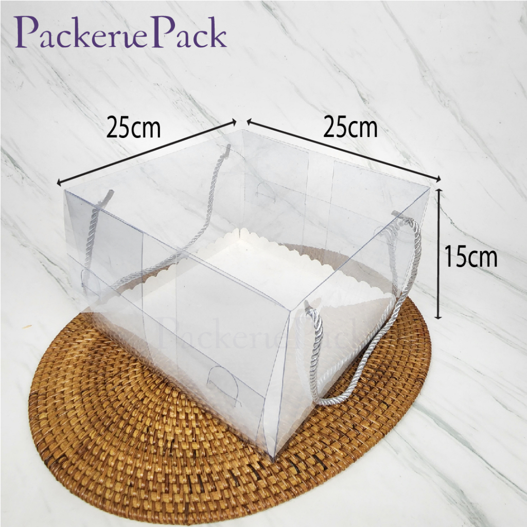 

(1 PCS) MIKA FUJI BOX TRANSPARAN 25x25x15CM/ MIKA FUJI TENTENG 25x25x15cm