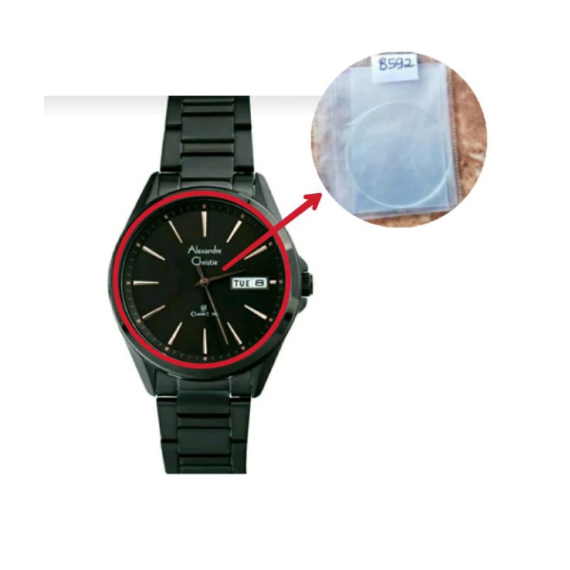 Kaca jam tangan pria Alexandre Christie 8592M for men original