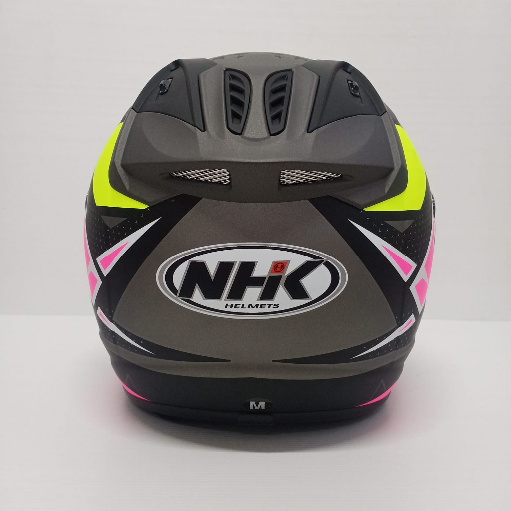 HELM NHK R6 STARLITE GREY YELLOW DOFF NHK R-6 MOTIF GREY YELLOW DOFF