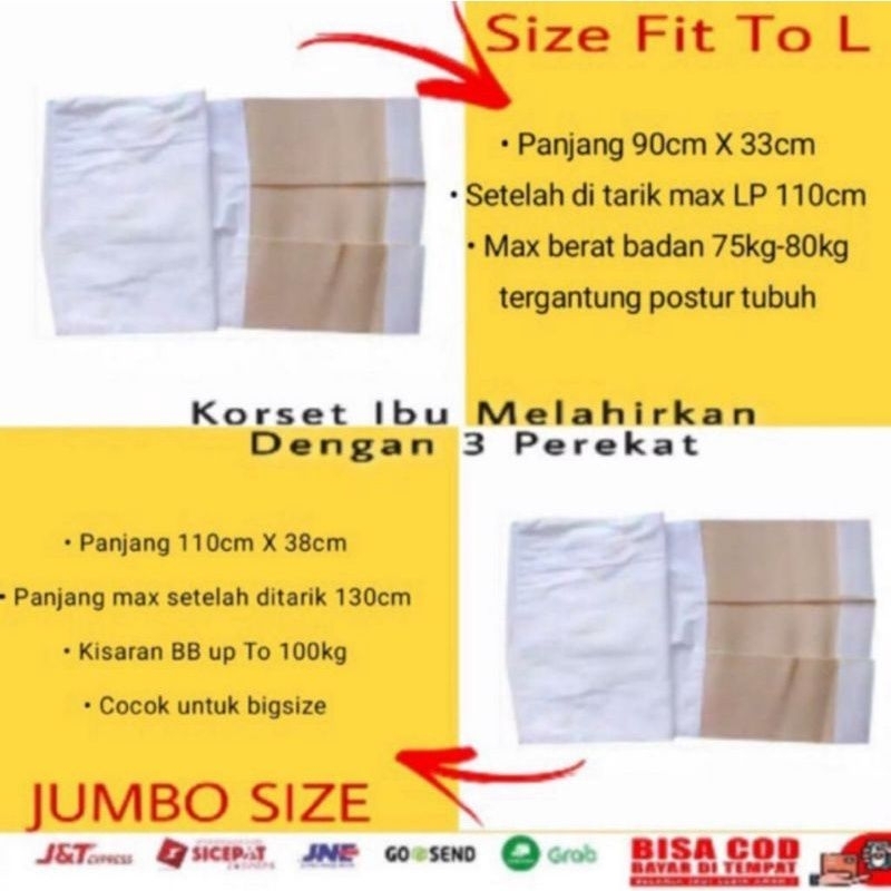 Korset Gurita Ibu melahirkan 3 band / gurita ibu rekat / korset habis melahirkan caesar / normal