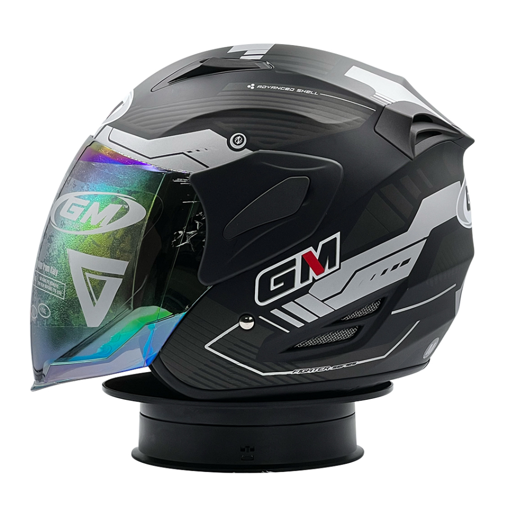 Helm GM Fighter Vender Black Doff Silver