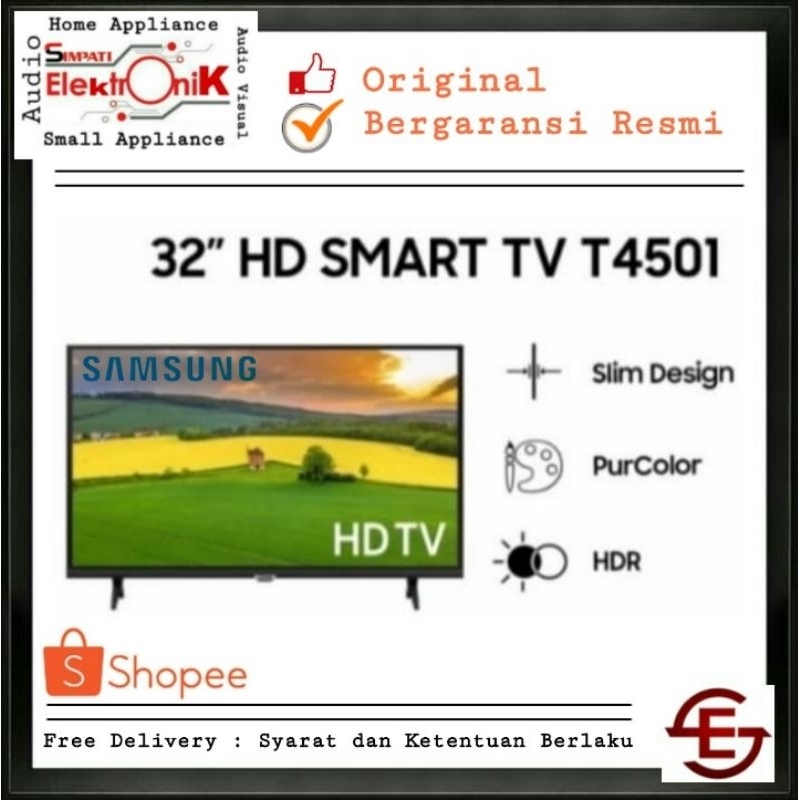SAMSUNG LED TV 32T4501 - SMART TV LED 32 INCH DIGITAL HD 32T4501