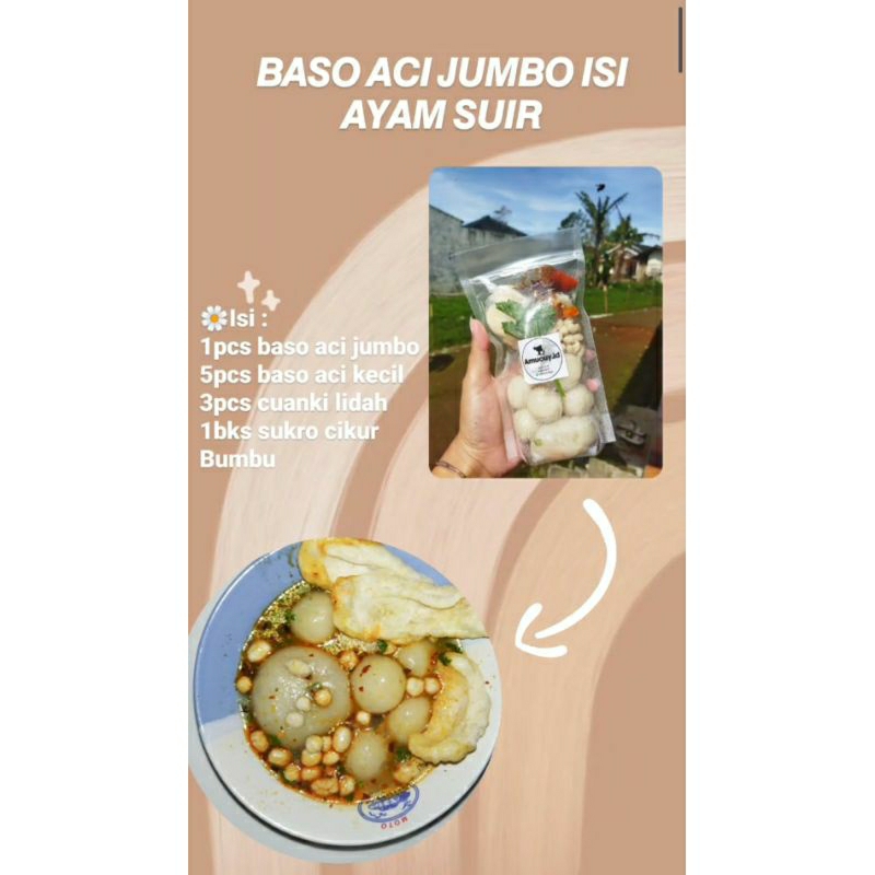 

BASO ACI JUMBO AMUCUY isi ayam suir dan cincang Homemade halal