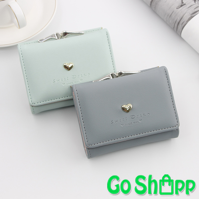 Dompet Koin Lipat Mini Wanita Import Kulit PU Fashion Korea Model Terbaru Kekinian PD16