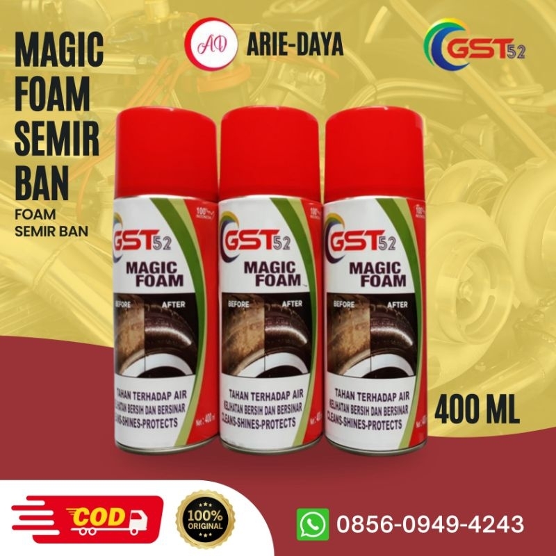 Semir Ban Spray Pengkilap Ban Mobil dan Motor Gst52 400ml