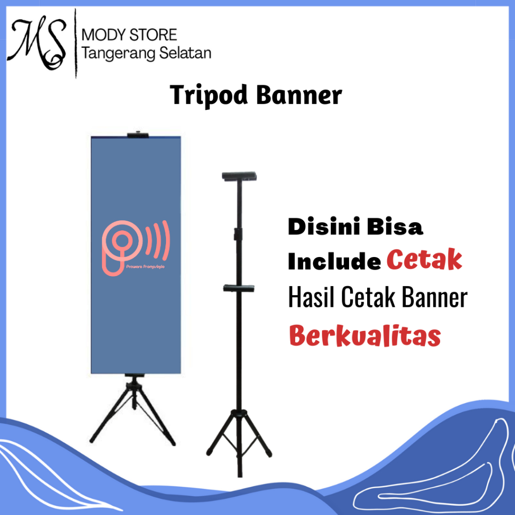 Tripod Banner 2 Sisi Include Cetak Banner / Tripod Stand Banner / Tripod Banner / Tripod Display