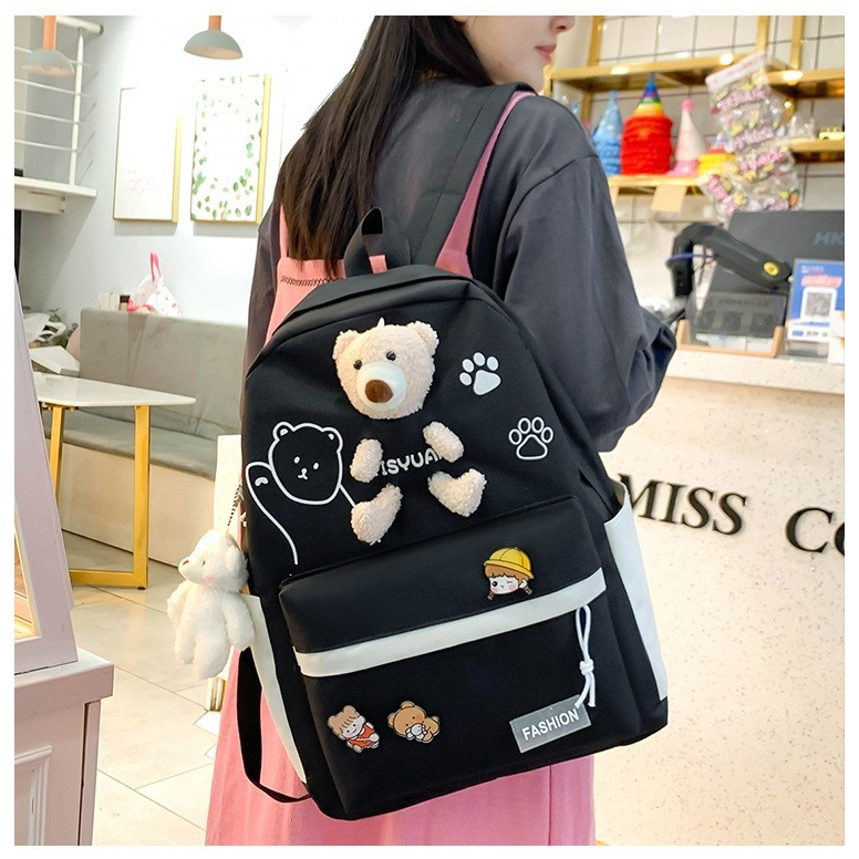 NIQABIS Tas Ransel Anak Sekolah SD SMP Polar Bear Boneka