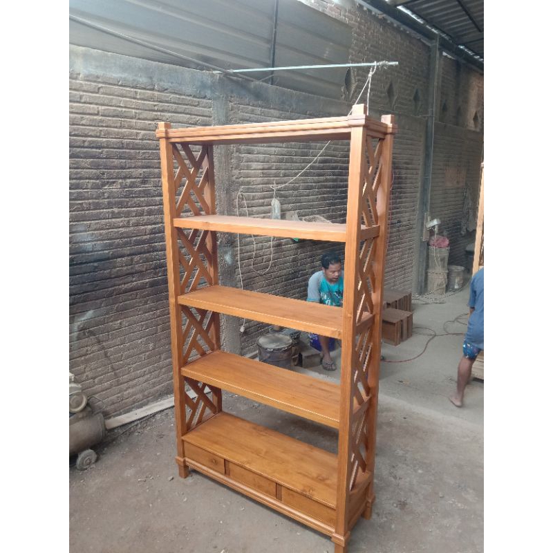 rak buku ukir jepara