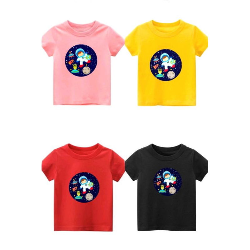 kaos anak laki laki/perempuan motif astronot nasa