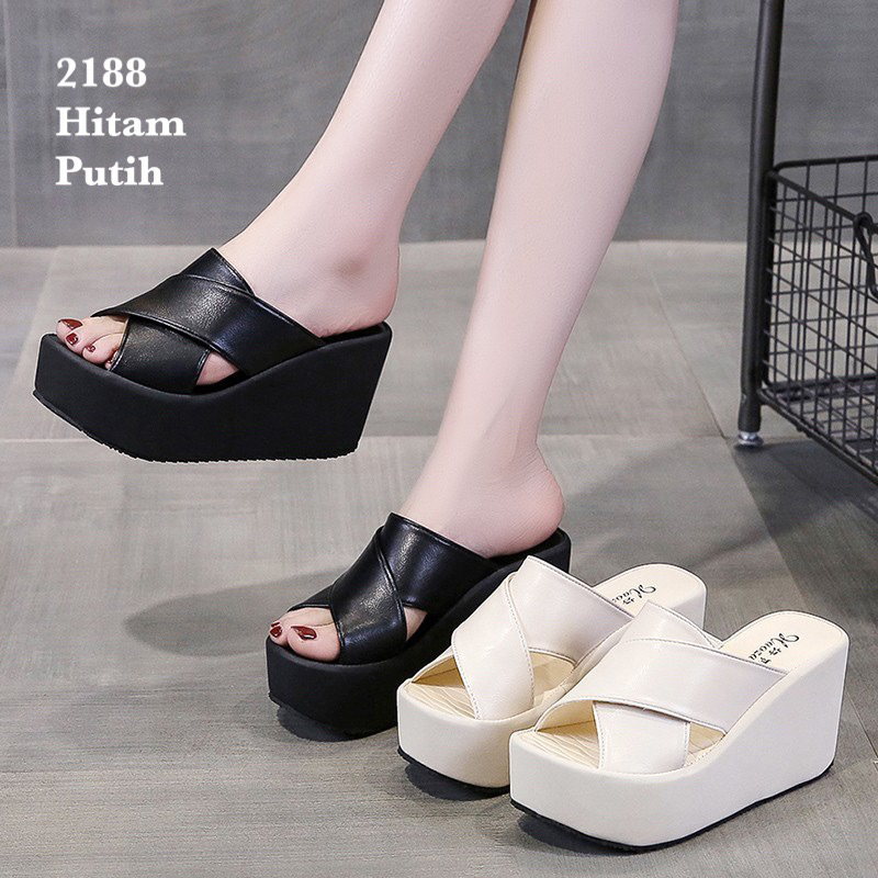 SANDAL WEDGES WANITA IMPOR  KOREA 2188