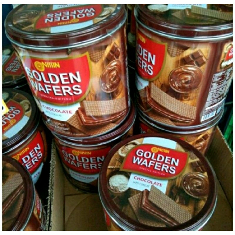 

Nissin Golden Wafers Cokelat Kaleng 267 g