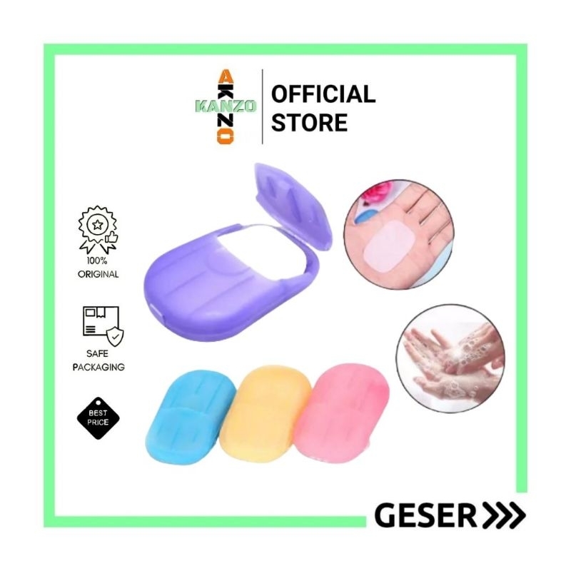 Kanzo - Sabun Kertas Cuci Tangan / Sabun Kertas Travelling / Sabun Kertas Praktis