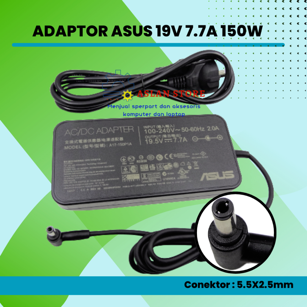 Adaptor adapter charger asus rog 19.5V 7.7A GL503GE GL503V GL503VD GL703VD A4800G A4800L