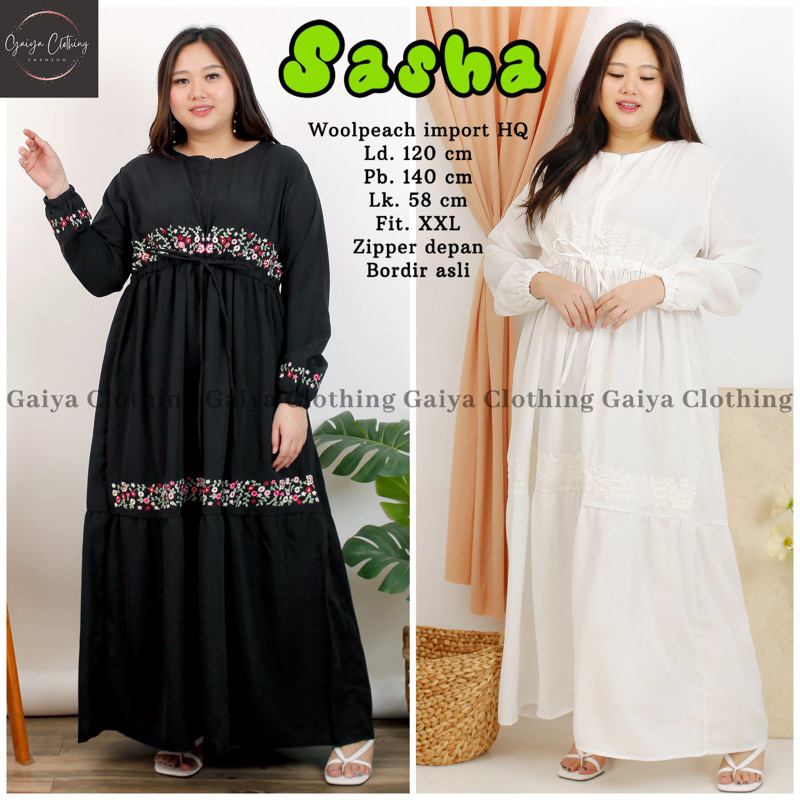 GAMIS JUMBO BORDIR BUNGA KEKINIAN LD. 120 - SASHA
