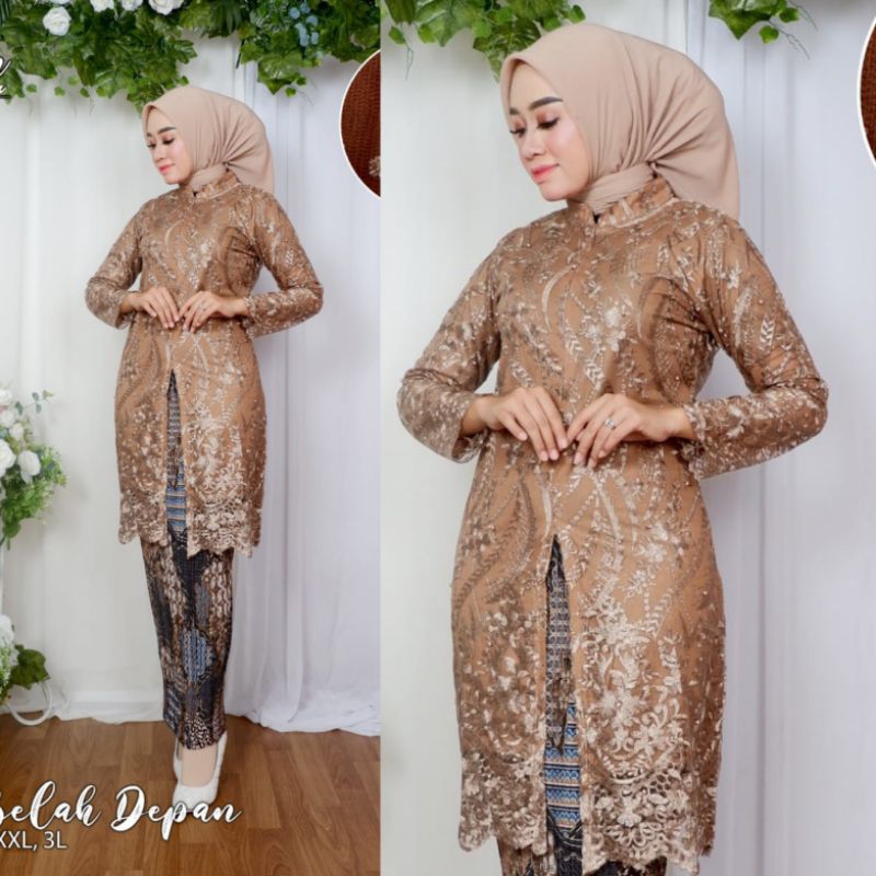 KEBAYA ORIGINAL//TUNIK BELAH DEPAN//SERAGAMAN KELUARGA//BAJU PESTA LAMARAN//KEBAYA WISUDA//BAJU LEBARAN//BAJU KONDANGAN//KEBAYA MODERN//BY MUTIARA COLLECTION