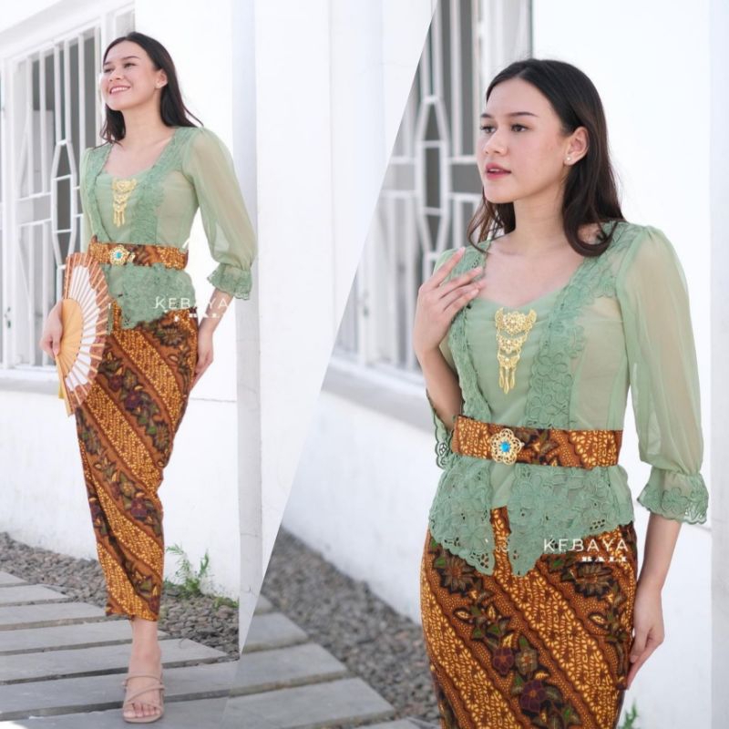 KEBAYA BALI BORDIR BED CENGKIR 7/8 SIFON BABYDOLL