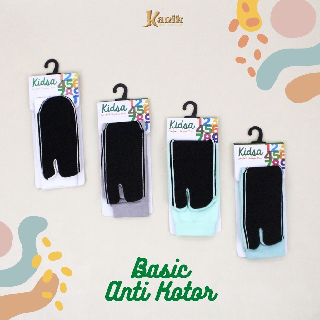 Kaos Kaki Anak Jempol Polos Kidsa Telapak Hitam by Kanik