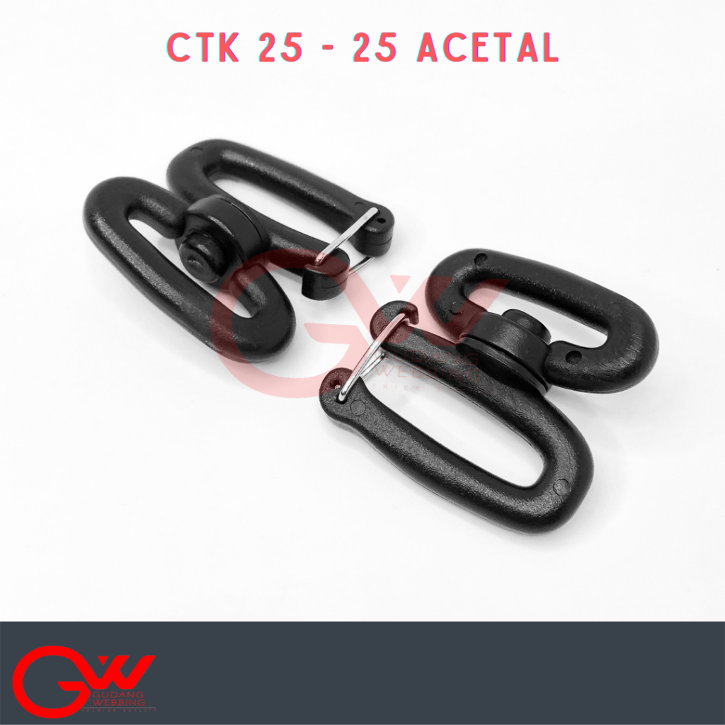 Kew-kew / cantolan /kait S plastik CTK 25mm-25mm Acetal QIS - ECERAN