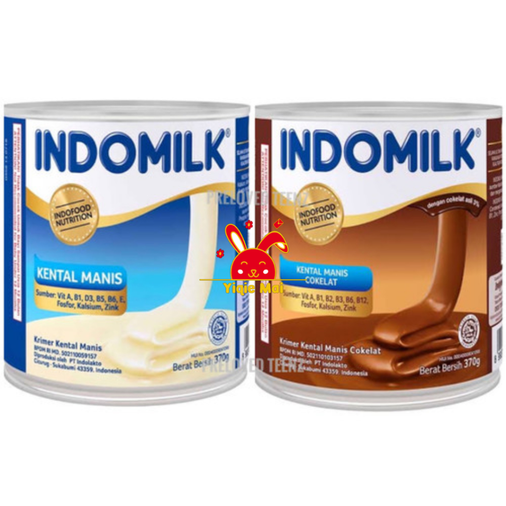 

Indomilk susu kental manis coklat & putih 370g