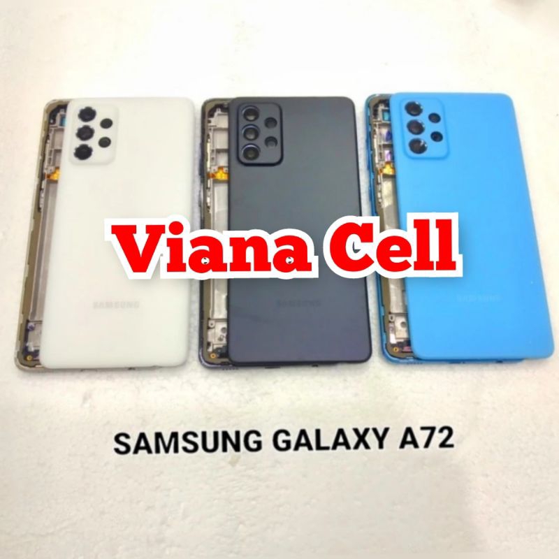 FRAME BAZEL BACKDOOR BEZEL SAMSUNG A72 A725 A725F A726 A726B BACKDOR KESING CASING HOUSING FULLSET O