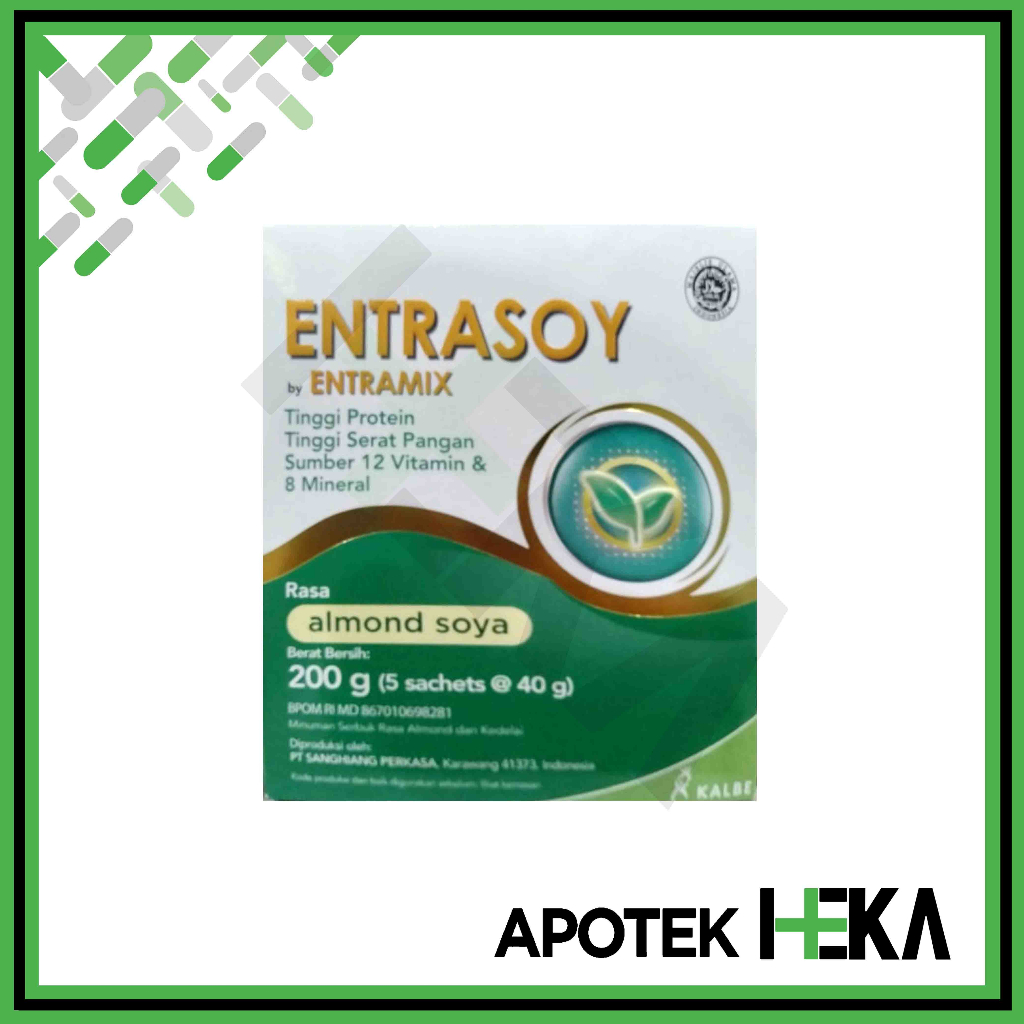 Entrasoy 200 g Almond Soya - Susu Nutrisi Dewasa Tinggi Protein Serat (SEMARANG)