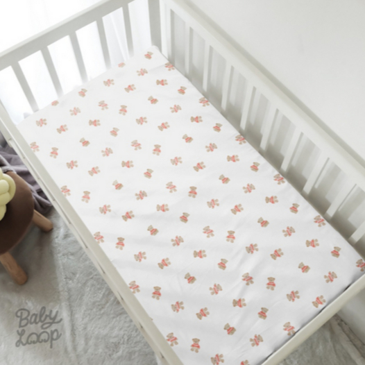 Baby Loop Japanese Cotton Bedsheet 95x65x10cm - Cute Sprei Katun Jepang Baby Loop Seprai Ranjang Sprey Baby Box Nuna Sena Right Start Sena Aire 95 x 65 cm