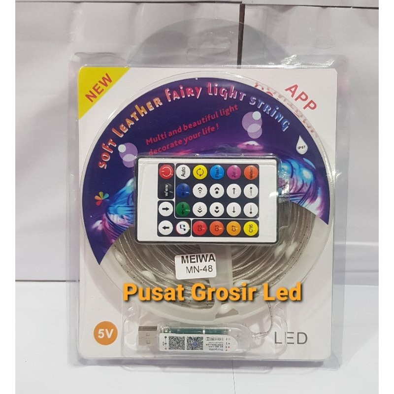 Led Strip 10 Meter MEIWA RAINBOW POWER USB dengan REMOTE KONTROL / LED FAIRY NIGHT 10 METER RAINBOW /LAMPU VARIASI