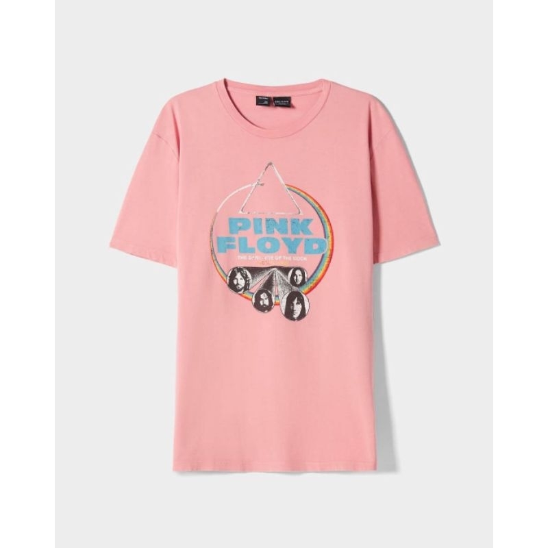 Kaos Baju Tshirt Official Original Import Bershka Pink Floyd Unisex