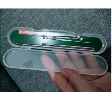 Alat Pembersih Telinga Set 5 in 1 Bahan Stainless Ear Wax Picker