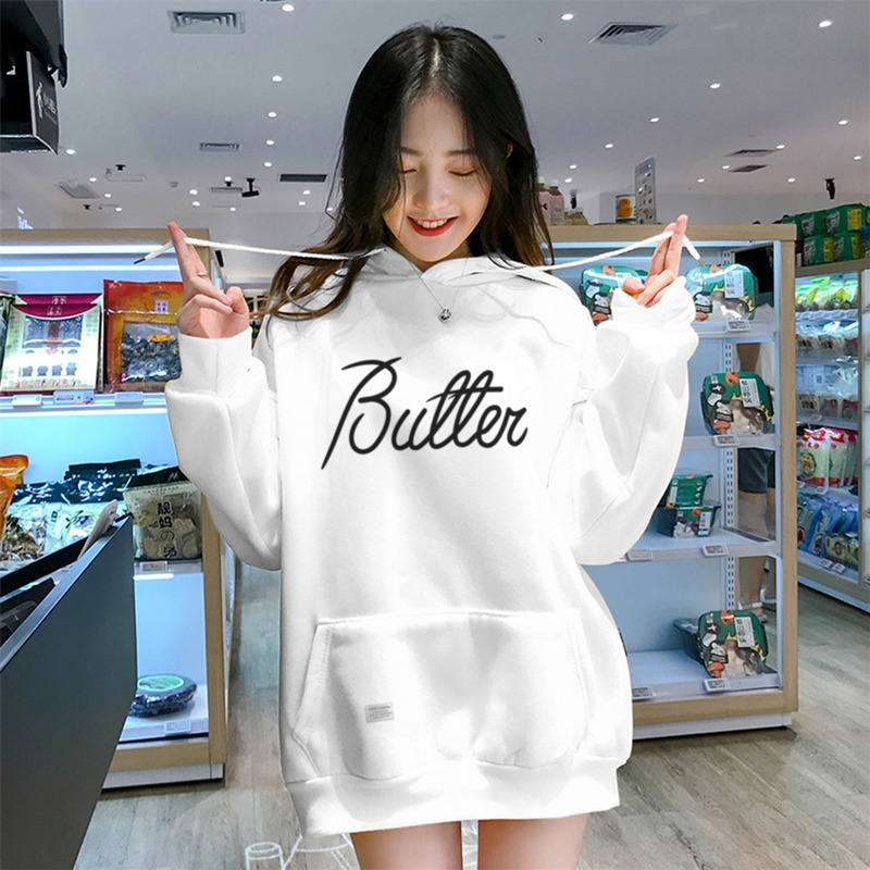 Parisdivarious Sweater Hoodie Jemper Butter Bahan Fleece Size S - XXL (Pria &amp; Wanita)