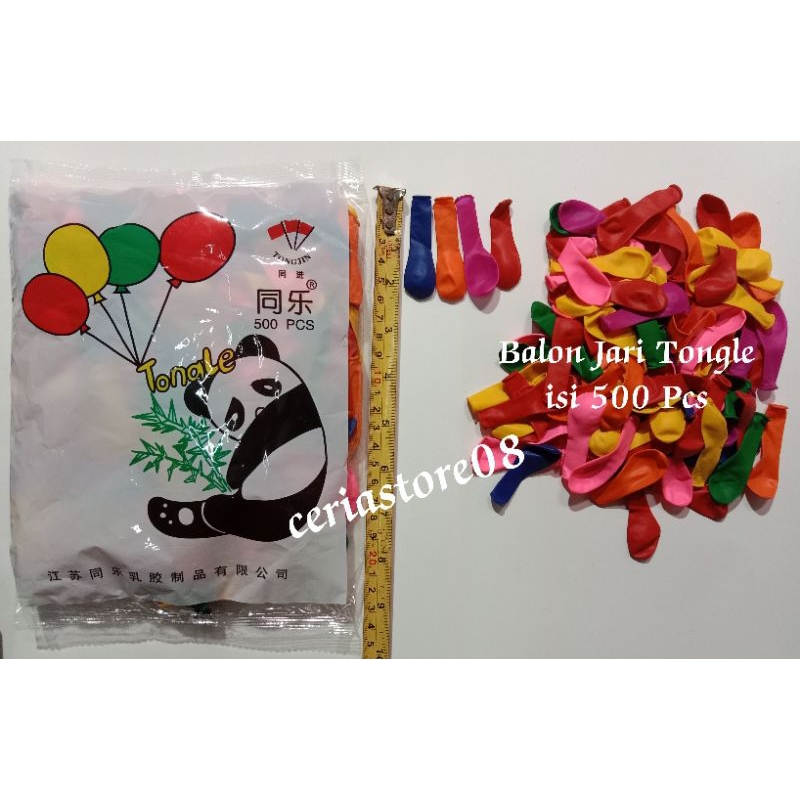 Balon Jari Tongle Tebal Grosir isi 500 Pcs Warna Warni