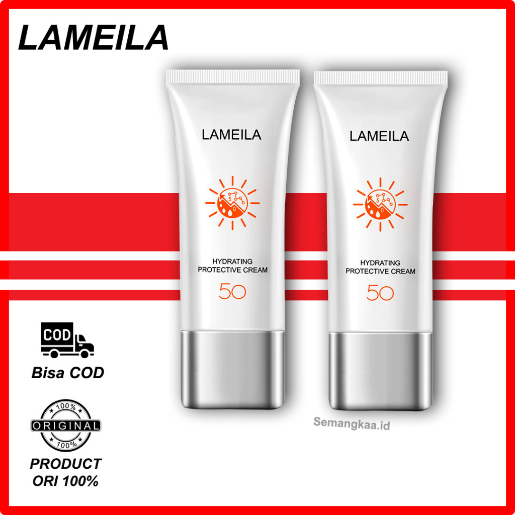 LAMEILA Sun Block SPF 50 Sun Screen Wajah Tahan 12 Jam PA+++ White Sunblock LA162